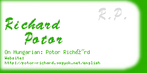 richard potor business card